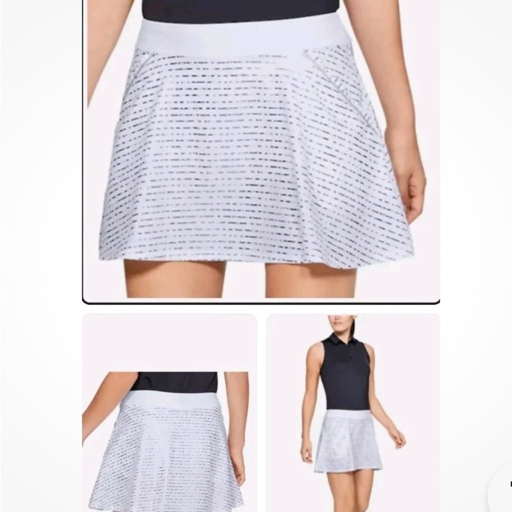 Under armor skort -so cute - nwt- white and silver -XL